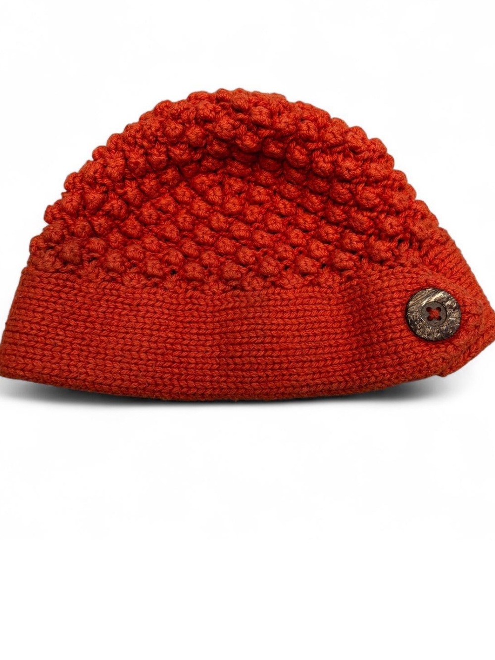 Abercrombie & Fitch Crochet Beanie Hat - Orange One Size